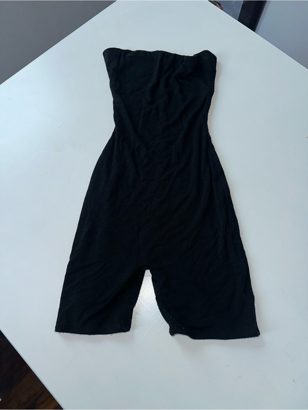 naked wardrobe Black Strapless Jumpsuit Romper